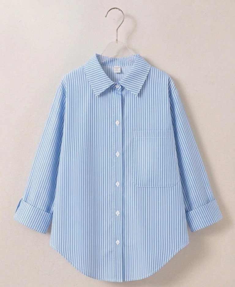 chemise à rayures bleues