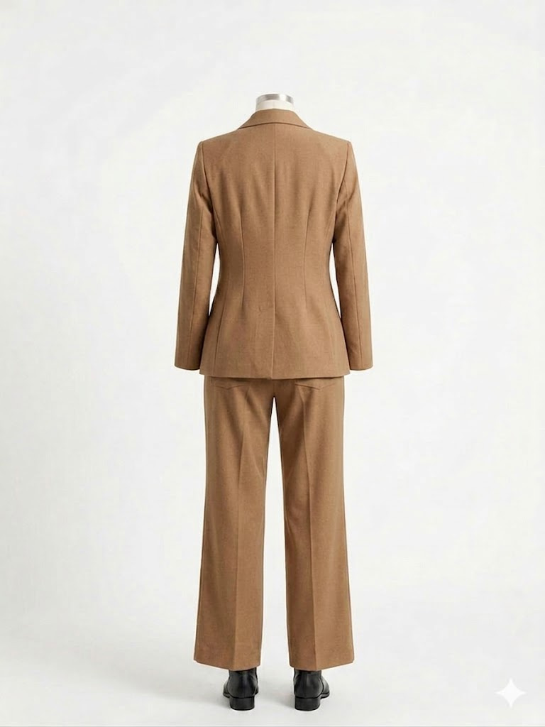 élégant costume marron clair