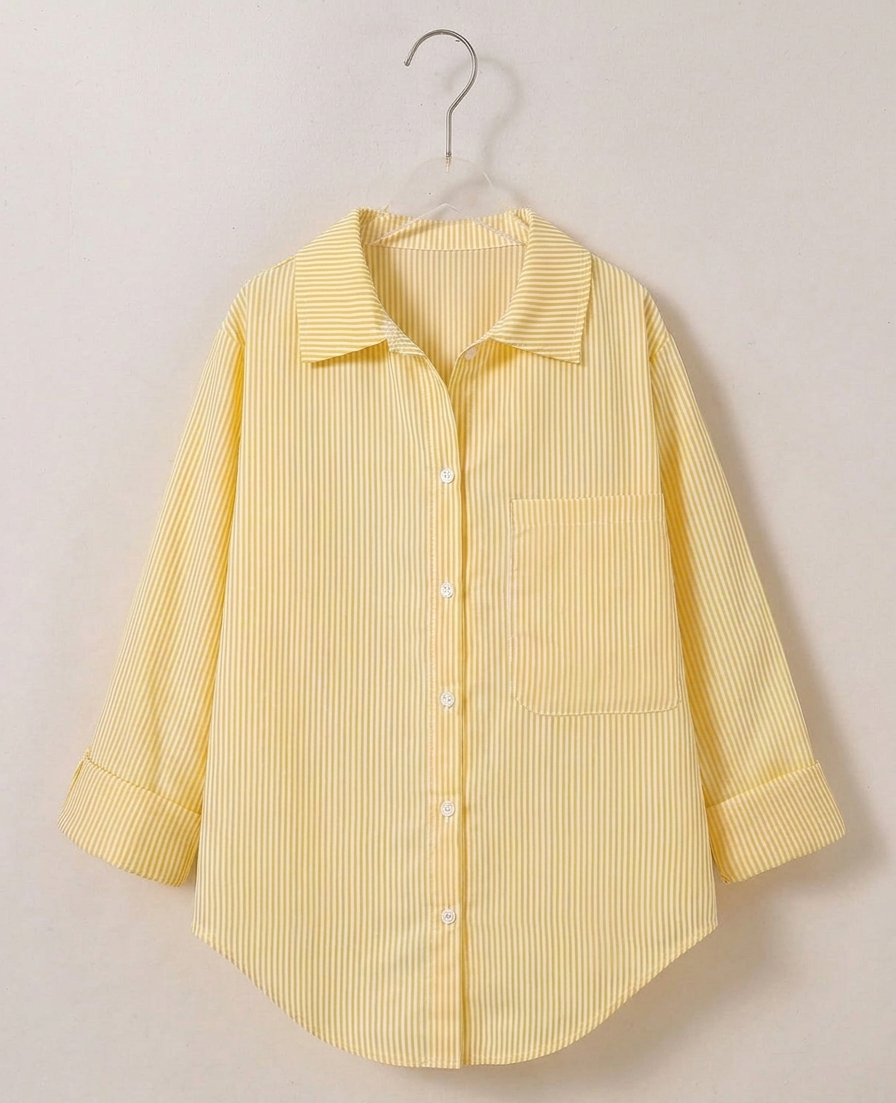 Chemise rayée jaune