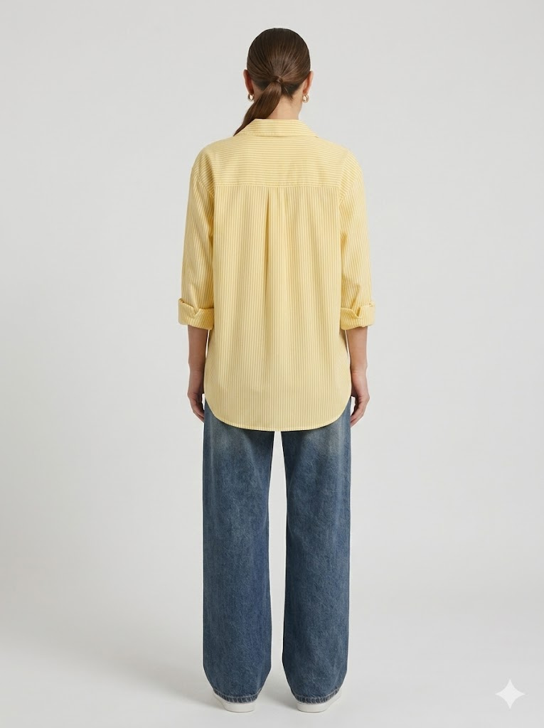Chemise rayée jaune