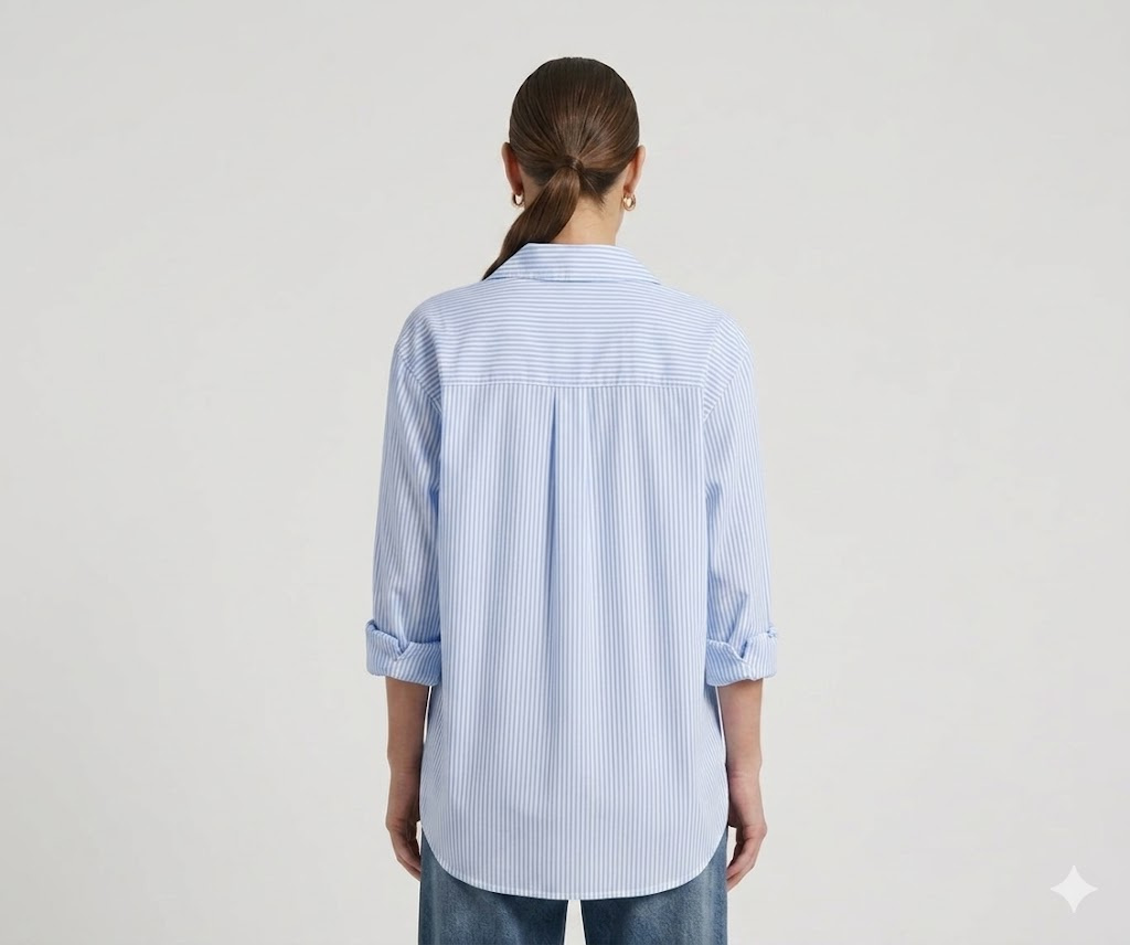 chemise à rayures bleues
