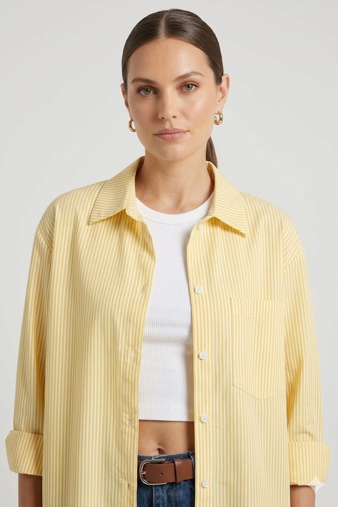 Chemise rayée jaune