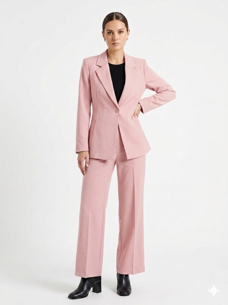 elegant pink suit